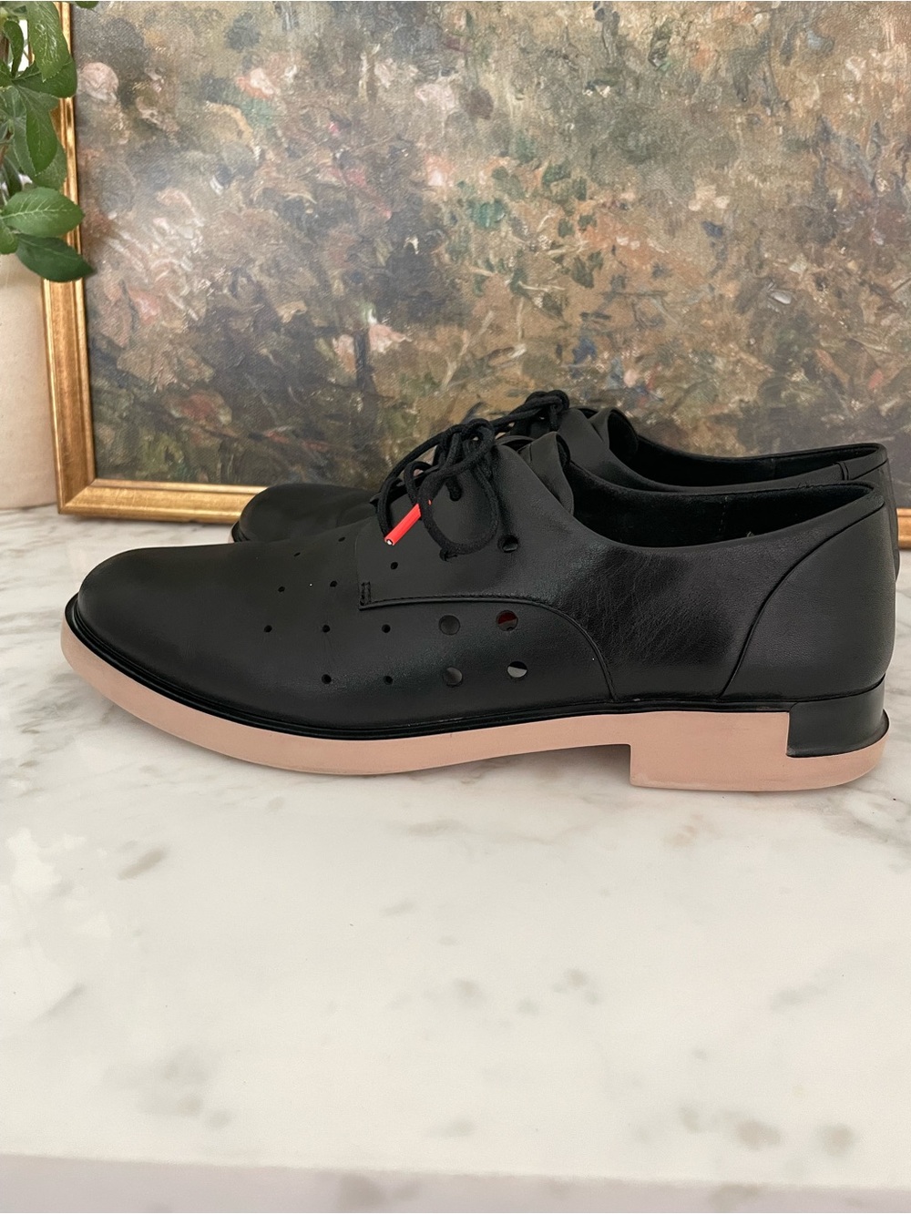 Camper Twins Oxford Shoes Black Leather Lightweight 40 size 9 Womens - Picture 4 of 8